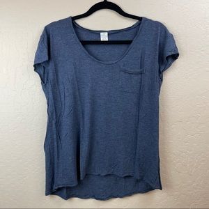 Shimera High-Low Pocket Tee Scoop Neck T-Shirt